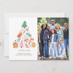 Festividades Cartão de Natal para a Família Deck the Halls