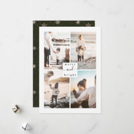 Festividades Cartão de Natal para a Família Moderna feliz e Bri