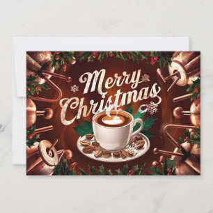 Festividades Cartão de Natal para Amantes de Café #12