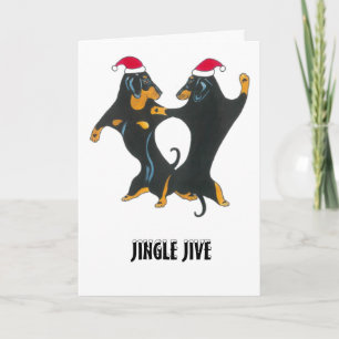 Festividades Cartão de Natal para amantes do dachshund