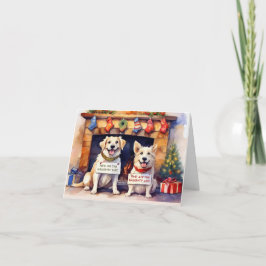 Festividades Cartão de Natal para Cães Doidos