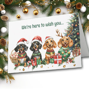 Festividades Cartão de Natal para cães festivos