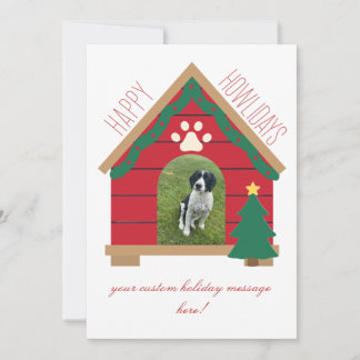Festividades Cartão de Natal para Cão Feliz Howlidays