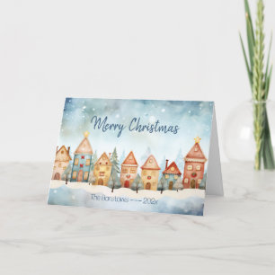 Festividades Cartão de Natal Para Casas De Pão De Gingerpão