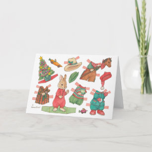 Festividades Cartão de Natal para crianças Bunny Rabbit