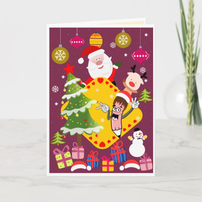 Festividades Cartão de Natal para Crianças - Cartão Interativo (Frente)