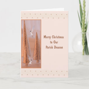 Festividades Cartão de Natal para Deacon Dourado com Anjos