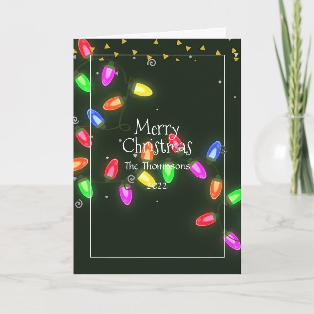 Festividades Cartão de Natal para Foto de Família (Frente)