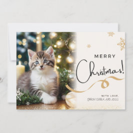 Festividades Cartão de Natal para gato de estimação
