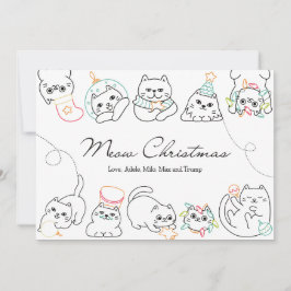 Festividades Cartão de Natal para gatos