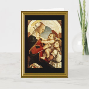 Festividades Cartão de Natal para Madonna e Criança