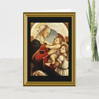 Festividades Cartão de Natal para Madonna e Criança