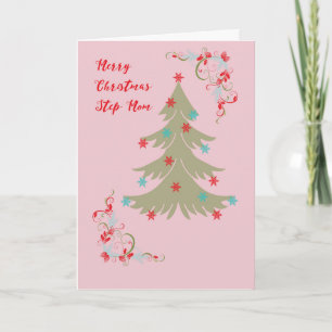Festividades Cartão de Natal para Madrasta Árvore Designer