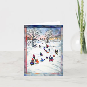 Festividades Cartão de Natal para manga de neve