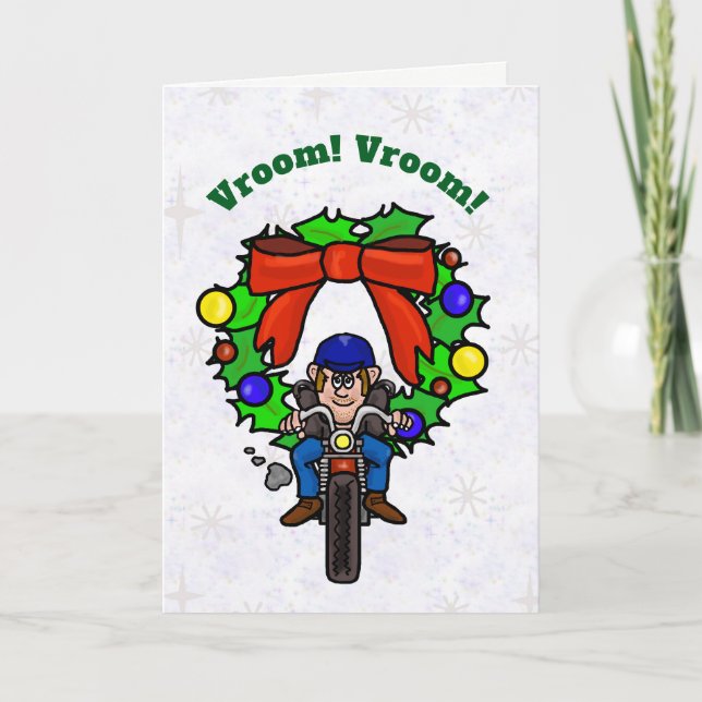 Festividades Cartão de Natal para motocicleta (Frente)