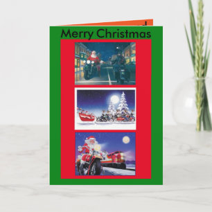 Festividades Cartão de Natal para motocicletas