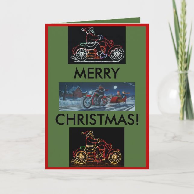 Festividades Cartão de Natal para Motocicletas (Frente)