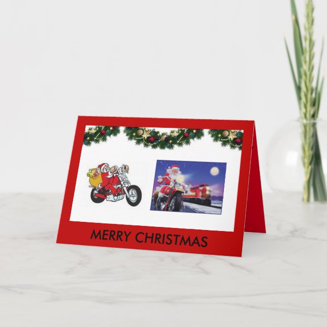 Festividades Cartão de Natal para Motociclos (Frente)