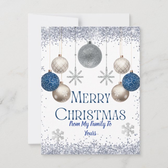 Festividades Cartão de Natal para neve (Frente)