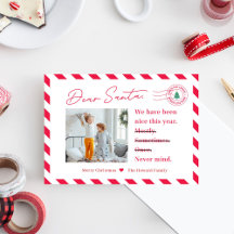 Cartão de Natal para o Papai Noel para Crianças