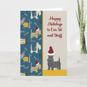 Festividades Cartão de Natal para o seu veterinário