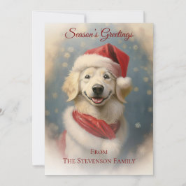 Festividades Cartão de Natal para Papais noeis de cães natais v