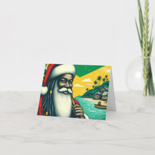 Festividades Cartão de Natal para Papais noeis de Caribe Person