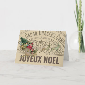 Festividades Cartão de Natal para Papais noeis de Reindeer para