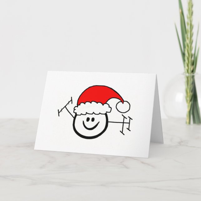 Festividades Cartão de Natal para Papais noeis Feliz (Frente)