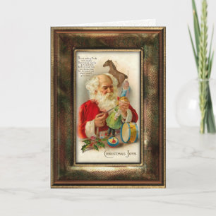 Festividades Cartão de Natal para Papais noeis Vintage