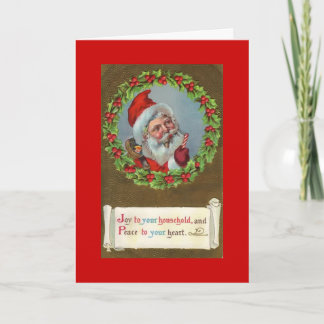 Festividades Cartão de Natal para Papais noeis Vintage