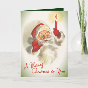 Festividades Cartão de Natal para Papais noeis Vintage