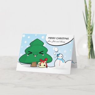 Festividades Cartão de Natal para personagens de desenho animad