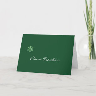 Festividades Cartão de Natal para Professores de Piano
