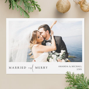 Festividades Cartão de Natal para recém-casados com Imagens Ele