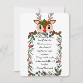 Festividades Cartão de Natal para Reindeer