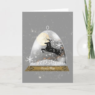 Festividades Cartão de Natal para Reindeer Snow