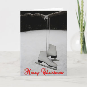 Festividades Cartão de Natal para Skates de gelo