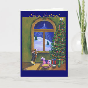 Festividades Cartão de Natal Pembroke Welsh Corgi