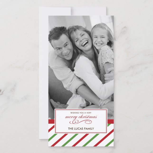 Festividades Cartão de Natal Peppermint (Frente)