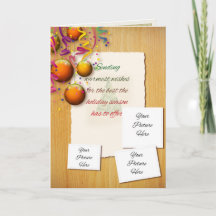 Cartão de Natal Personalizado com 3 Fotos