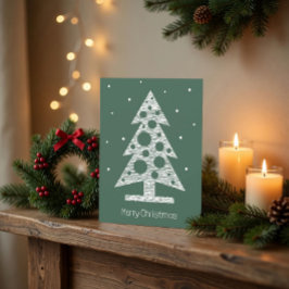 Festividades Cartão de Natal Personalizado com Árvore de Arte A