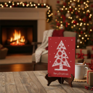 Festividades Cartão de Natal Personalizado com Árvore de Arte d