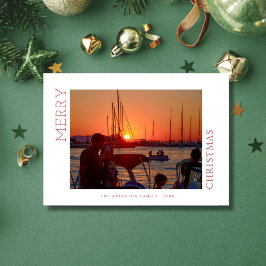 Festividades Cartão de Natal personalizado com foto da família
