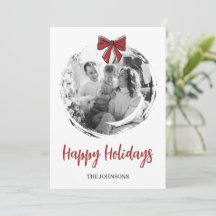 Cartão de Natal Personalizado com Foto da Família