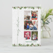 Cartão de Natal Personalizado com Foto Feliz Natal