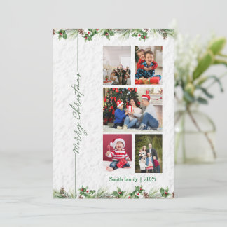 Festividades Cartão de Natal Personalizado com Foto Feliz Natal