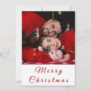 Festividades Cartão de Natal personalizado com foto plana