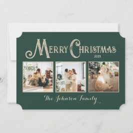 Festividades Cartão de Natal Personalizado com Fotos