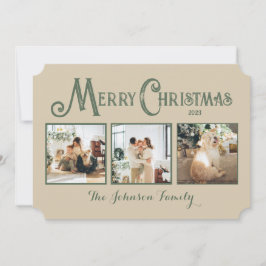Festividades Cartão de Natal Personalizado com Fotos